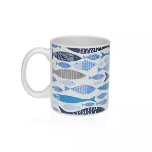 Henkelbecher Versa Fish Porzellan Steingut