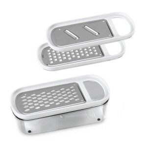 Reibe mit Auffangbehälter Metaltex Rap-Box 3 in 1 ABS Acryl (21 cm)...