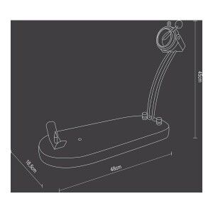 Schinkenhalter klappbar Bambus (48 x 18,5 cm) |  Schinken und Schin...