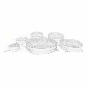 Set of lids Privilege Transparent Silicone Cover 6 Pieces (12 Units...