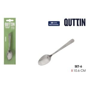 Coffee Spoon Quttin MOMA 10,6 x 2,5 cm 6 Pieces (12 Units)