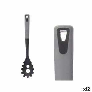 Cuillère de service pour les pâtes Kinvara Noir Gris TPR PBT 7 x 34 x 4 cm (12 Unités)