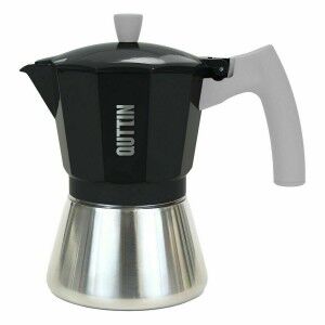 Italienische Kaffeemaschine Quttin Aluminium Stahl 6 Tassen 300 ml ...