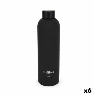 Thermosflasche ThermoSport Soft Touch Schwarz 750 ml (6 Stück) |  T...