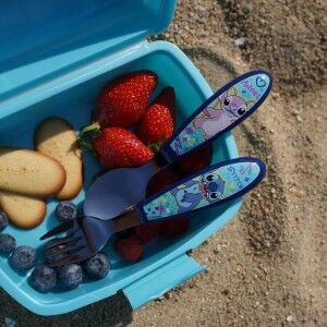 Cutlery set ThermoBaby LILO & STITCH Blue Turquoise Metal Stainless steel 2 Pieces