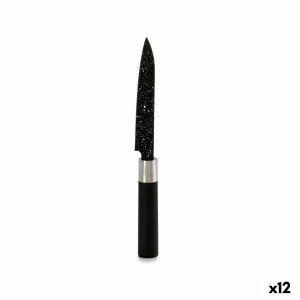 Kitchen Knife Kinvara Black Stainless steel Plastic 2,5 x 24 x 2,5 cm Marble (12 Units)