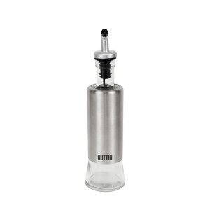 Cruet Quttin Transparent Silver Stainless steel 0,3 L (12 Units)