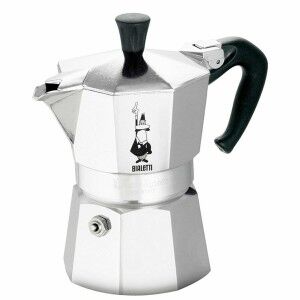 Italian Coffee Pot Bialetti MOKA Silver Metal