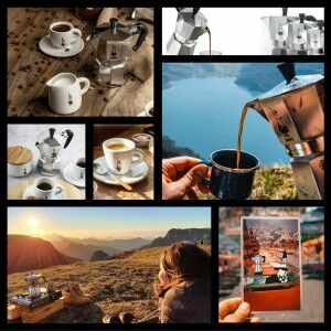 Italian Coffee Pot Bialetti MOKA Silver Metal