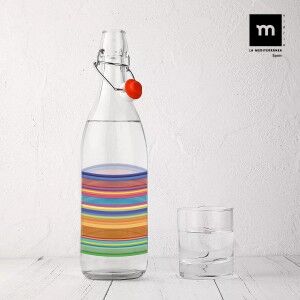 Glass Bottle La Mediterránea Glass 1 L (12 Units)