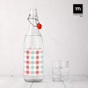 Glass Bottle La Mediterránea Glass 1 L (12 Units)