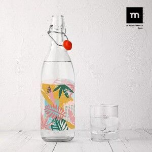 Glass Bottle La Mediterránea Glass 1 L (12 Units)