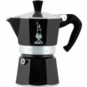 Italian Coffee Pot Bialetti MOKA EXPRESS Black Aluminium 200 ml |  ...