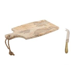 Schneidebrett Home ESPRIT Beige Gold Moderne 20 X 38 X 1,5 CM
