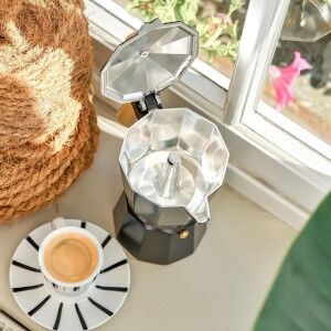 Italian Coffee Pot Quttin Aluminium 0,6 L (6 Units)