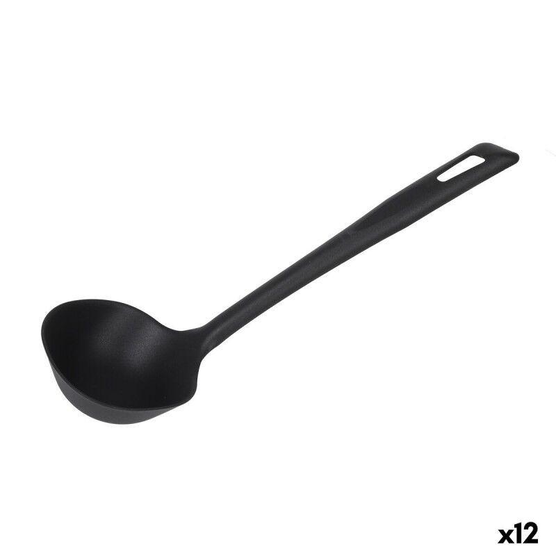 Ladle Quttin Quttin Black 33 x 10 x 8 cm (12 Units)