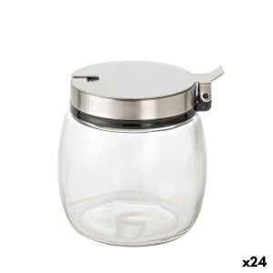 Sugar Bowl La Mediterránea Transparent Silver Glass Steel 0,25 L 7 x 8,7 cm (24 Units)