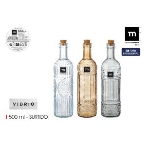 Glass Bottle La Mediterránea Cork Glass 500 ml (24 Units)