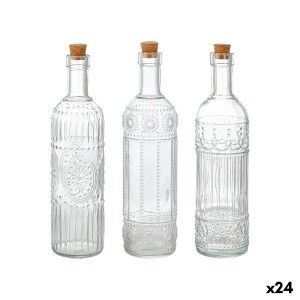 Glass Bottle La Mediterránea Transparent Cork Glass 500 ml (24 Units)