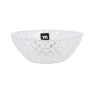 Salad Bowl La Mediterránea Diamond Transparent Glass Ø 22 cm (6 Units)