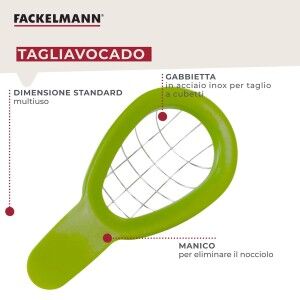 Avocado Cutter Fackelmann 16 cm Green Stainless steel