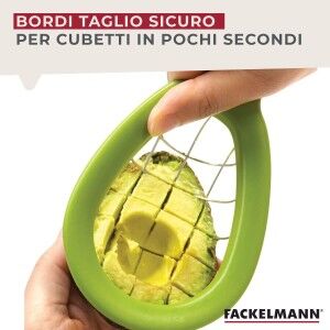 Avocado Cutter Fackelmann 16 cm Green Stainless steel