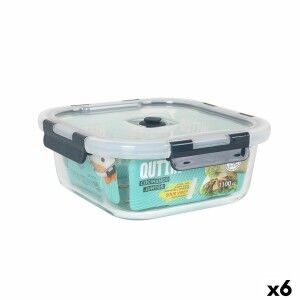 Hermetic Lunch Box Quttin Squared 1,1 L 18,8 x 18,8 x 7,5 cm (6 Uni...