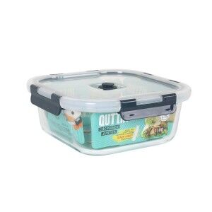 Hermetic Lunch Box Quttin Squared 1,1 L 18,8 x 18,8 x 7,5 cm (6 Uni...