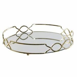 Snack tray DKD Home Decor Mirror Metal (30 x 30 x 5 cm)