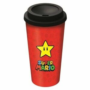 Glass with Lid Super Mario 01379 (520 ml) |  Glasses, cups and jugs...