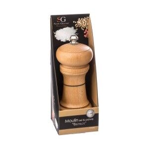 2 in 1 Salt and Pepper Mill Secret de Gourmet Brown Wood 14,5 x 5,5...