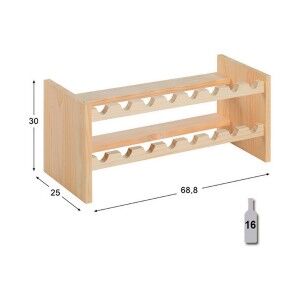 Bottle rack Astigarraga Merlot Brown Pinewood (68,8 x 25 x 30 cm) |...