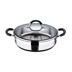 Casserole with lid Masterpro 3,8 L Ø 28 x 7,5 cm Black