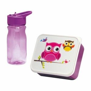 Picnic Holder and Bottle Included Mondex Owl Pink |  Lunch boxes, f...