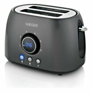 Toaster Haeger TO-08D.012A Black 800 W |  Toasters   | Chef Up