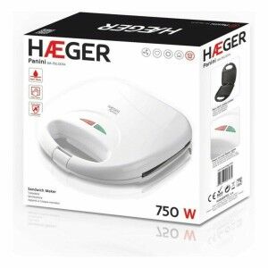 Sandwich Maker Haeger SM-75G.007A White 750 W |  Sandwich toasters ...