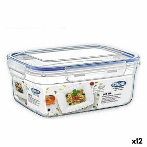 Hermetic Lunch Box Dem Rectangular 800 ml 17 x 13 x 8 cm (12 Units)...
