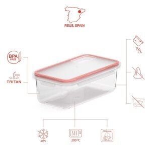 Food Preservation Container Valira 6090/50 Hermetic Transparent Pla...