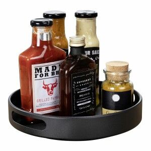 Tray Wenko Susie 55098100 Black Circular |  Plates, platters and tr...