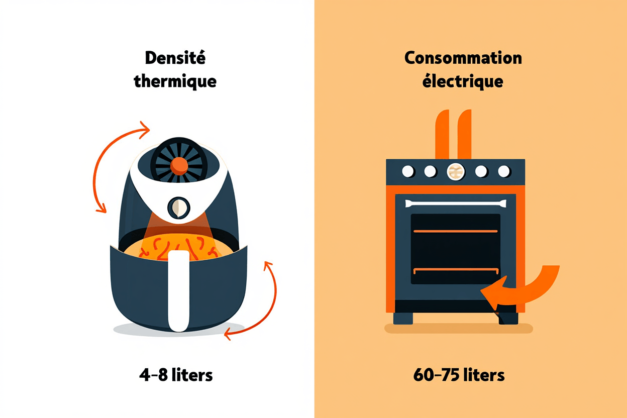 Comparaison air fryer versus four traditionnel