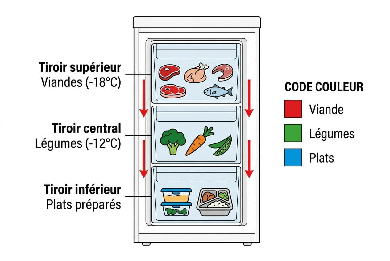 Organisation optimale du congélateur
