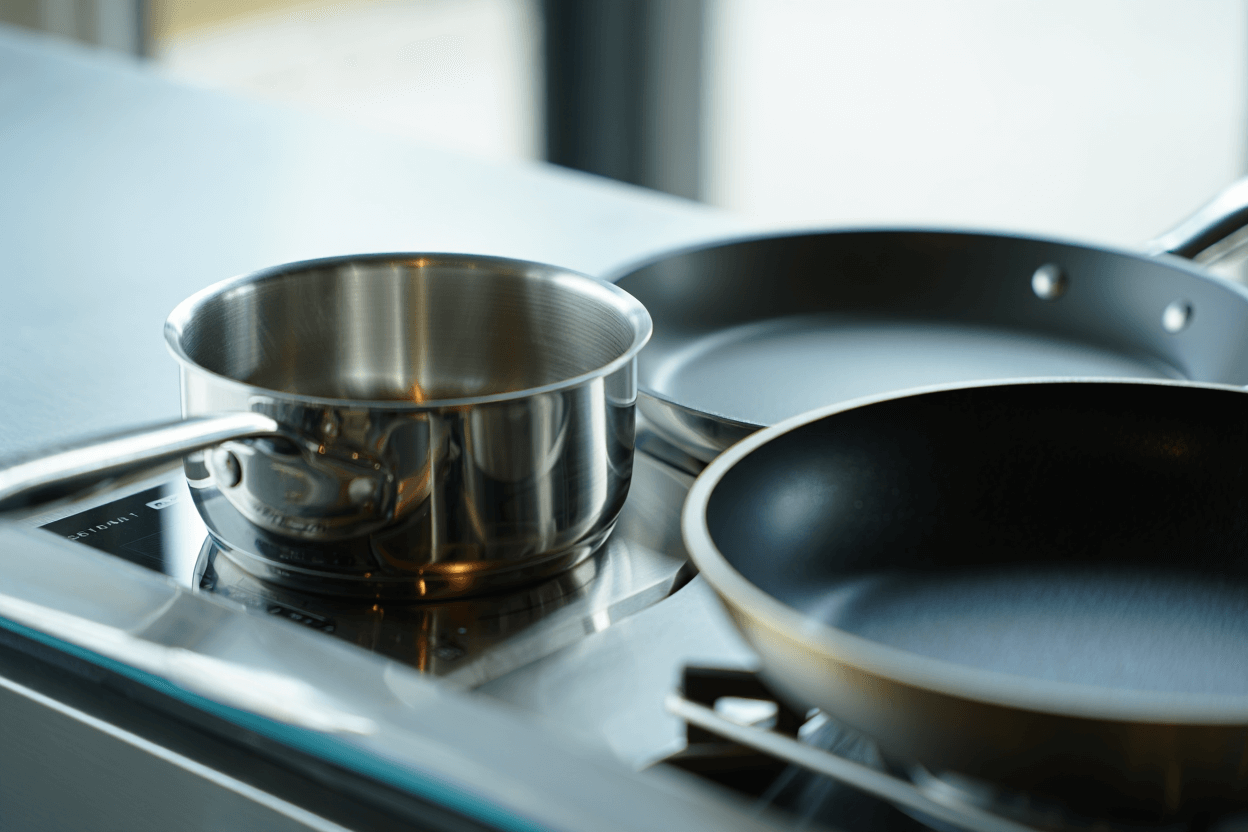 Comparaison poêle inox et téflon