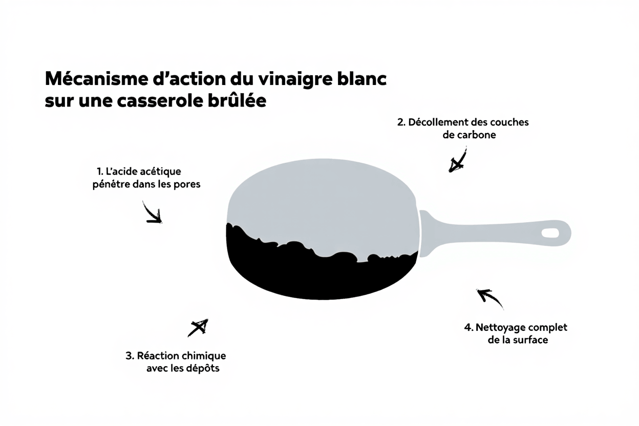 Mécanisme d'action du vinaigre blanc