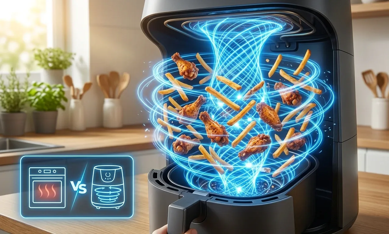 Pourquoi l'air fryer surpasse le four, selon la thermodynamique